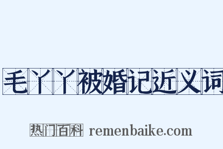 毛丫丫被婚记近义词是什么意思的图片